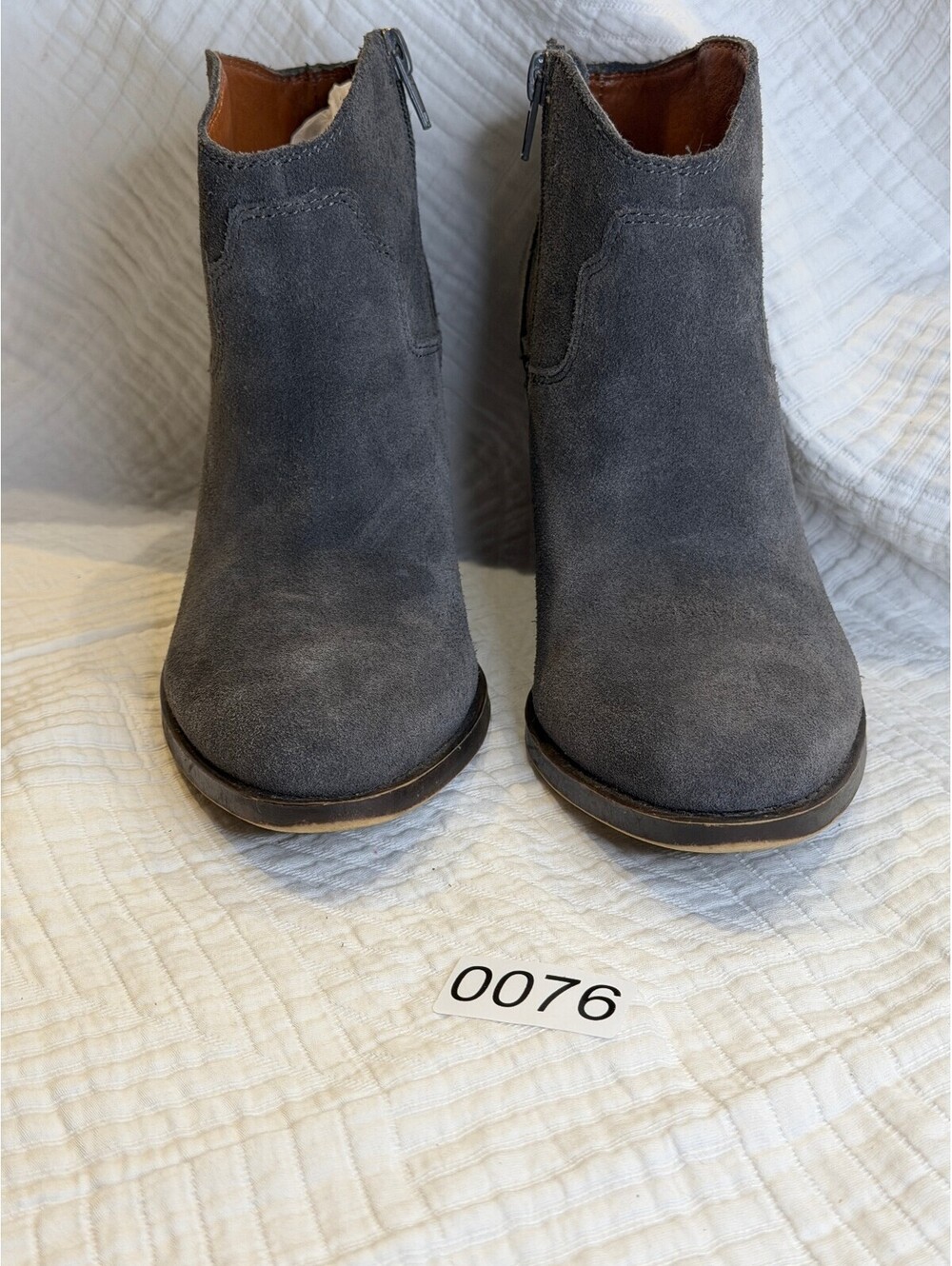 Lucky Brand Gray Suede Ankle Booties Size 7M
